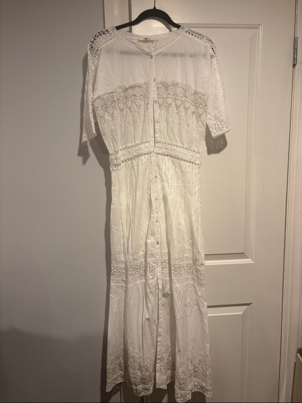 LoveShackFancy White Eyelet Maxi Dress